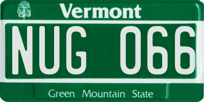 VT license plate NUG066