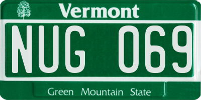 VT license plate NUG069