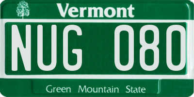VT license plate NUG080