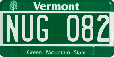 VT license plate NUG082