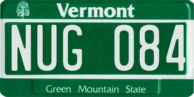 VT license plate NUG084
