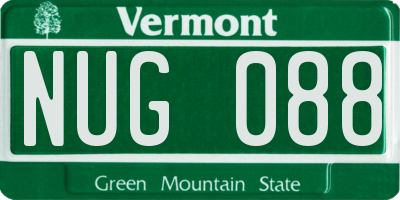 VT license plate NUG088