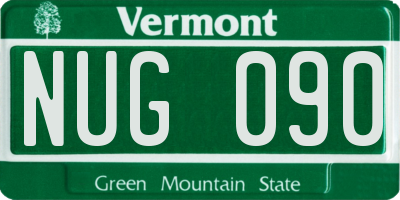 VT license plate NUG090