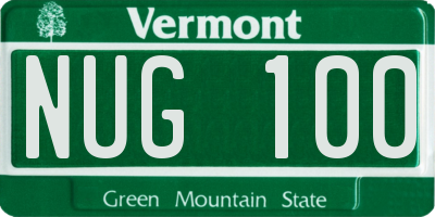 VT license plate NUG100