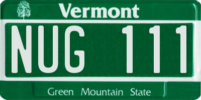 VT license plate NUG111