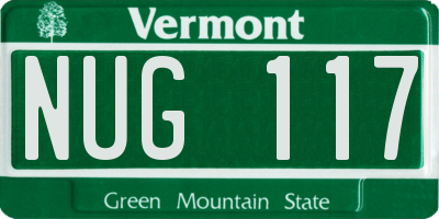 VT license plate NUG117