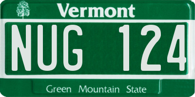 VT license plate NUG124