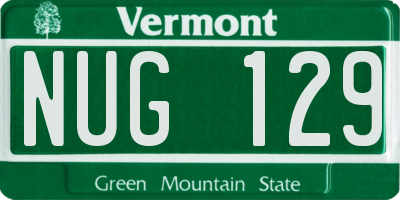 VT license plate NUG129
