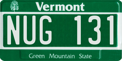 VT license plate NUG131