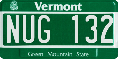 VT license plate NUG132
