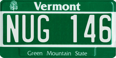 VT license plate NUG146