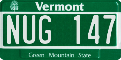VT license plate NUG147