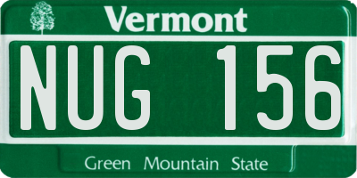 VT license plate NUG156