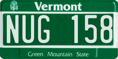 VT license plate NUG158