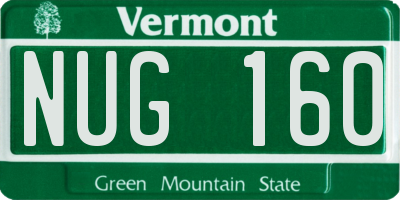 VT license plate NUG160