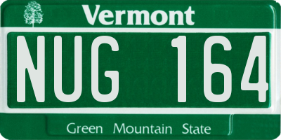 VT license plate NUG164