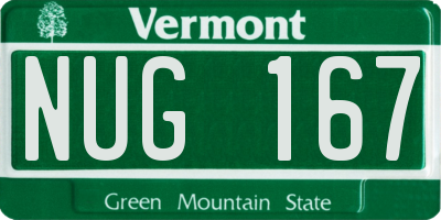 VT license plate NUG167