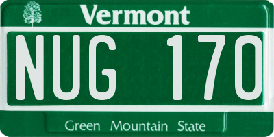 VT license plate NUG170