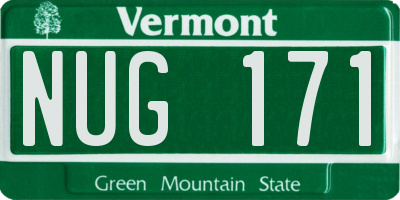 VT license plate NUG171