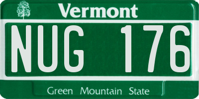 VT license plate NUG176