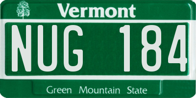 VT license plate NUG184