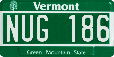 VT license plate NUG186