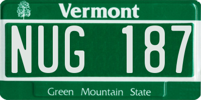 VT license plate NUG187