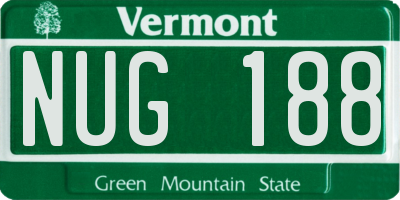 VT license plate NUG188