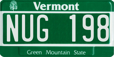 VT license plate NUG198