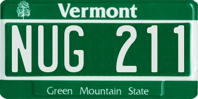 VT license plate NUG211