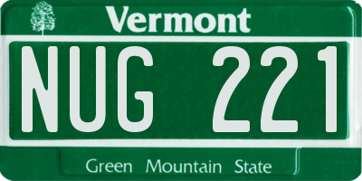 VT license plate NUG221
