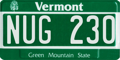 VT license plate NUG230