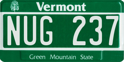 VT license plate NUG237