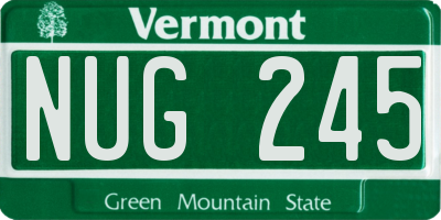 VT license plate NUG245