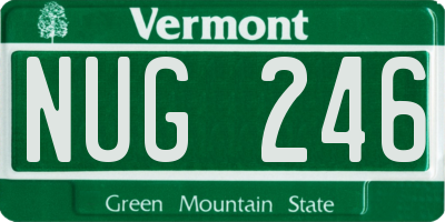 VT license plate NUG246