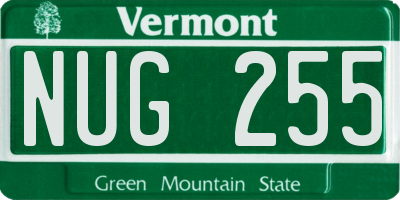 VT license plate NUG255