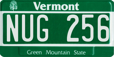 VT license plate NUG256