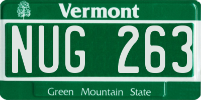 VT license plate NUG263