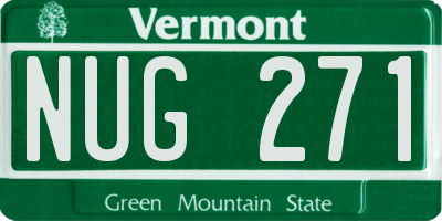 VT license plate NUG271