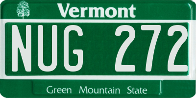VT license plate NUG272