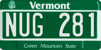 VT license plate NUG281