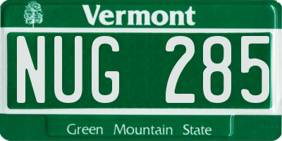 VT license plate NUG285
