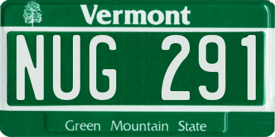 VT license plate NUG291