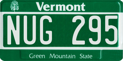 VT license plate NUG295