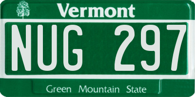 VT license plate NUG297