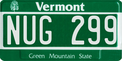 VT license plate NUG299