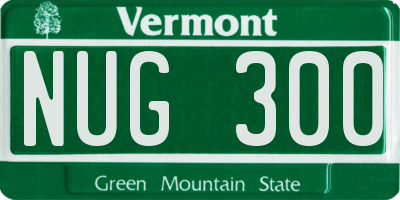 VT license plate NUG300