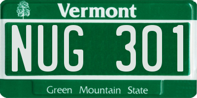 VT license plate NUG301