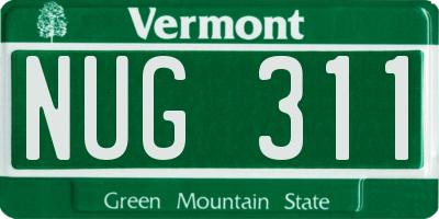 VT license plate NUG311