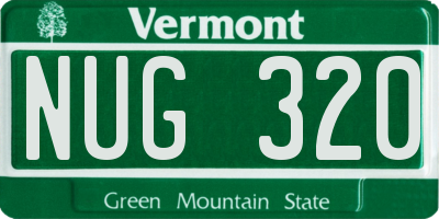 VT license plate NUG320